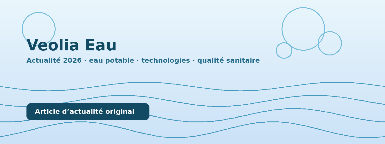 Veolia Eau : quelles actualités marquent le début 2026 ?
